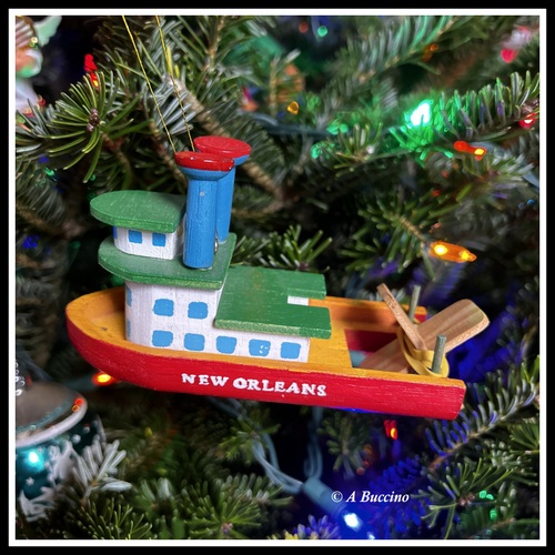 New Orleans paddleboat Christmas tree ornament