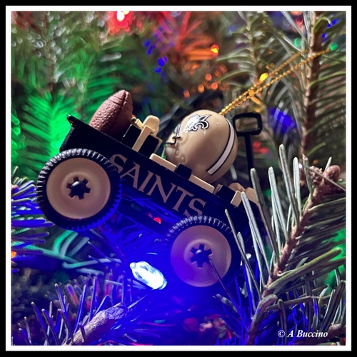New Orleans Saints NFL football team Christmas tree ornament