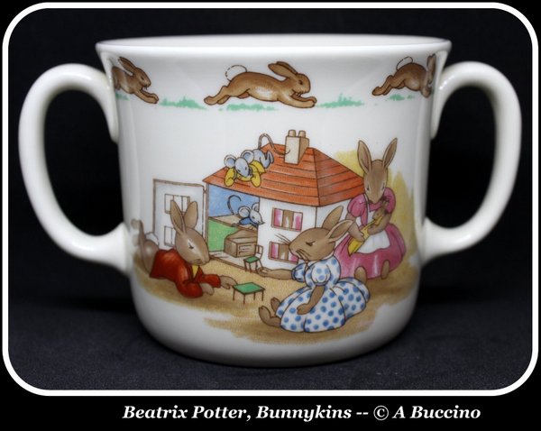 Beatrix Potter, Bunnykins, two-handled mug, Lockdown Lightbox 2020,  A Buccino, Nutley NJ