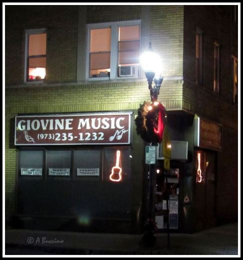 Giovine Music, Franklin Ave, Nutley NJ, Night Photography,  Anthony Buccino