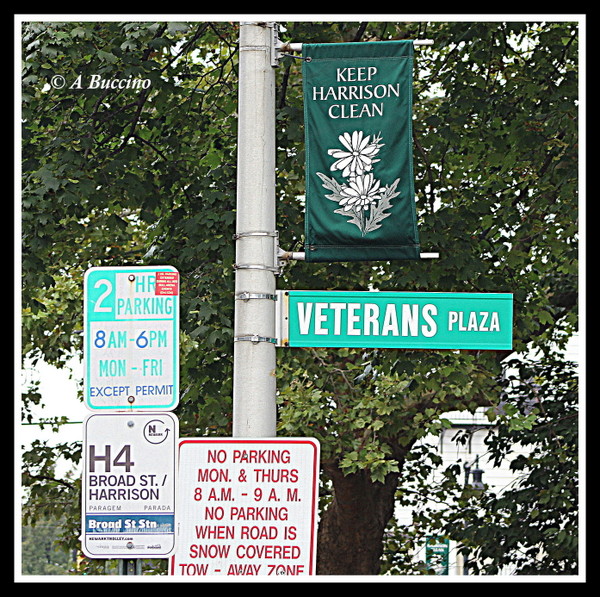 Veterans Plaza, Downtown Harrison NJ, 2018  A Buccino 
