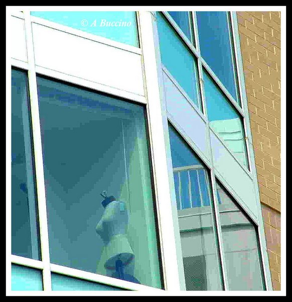 Window Shopping, Pier Apartments, Jersey City NJ, 2005  A Buccino 
