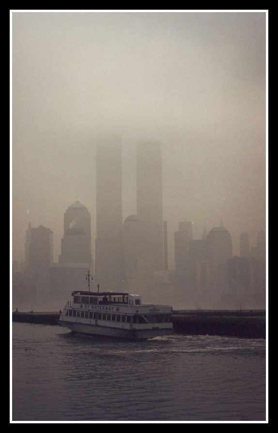 Twin Towers in the fog Copyright � 2002 by Anthony Buccino