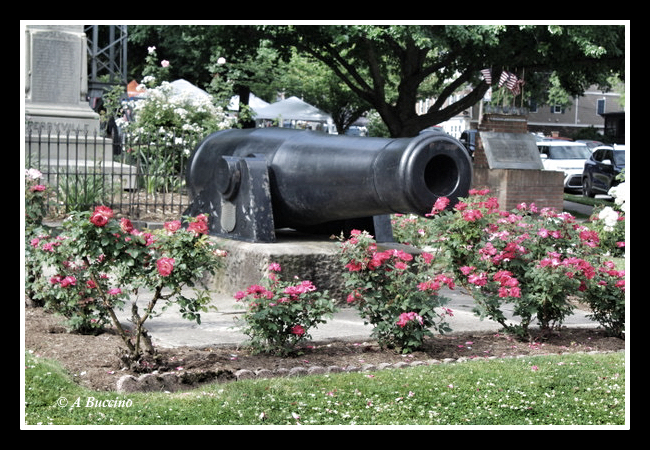 Cannon on the green, historic downtown Willoughby Ohio, © A Buccino 