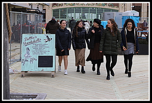 Bettie's Bombshells, Winter Boardwalk, Asbury Park NJ, December 2022 © A Buccino