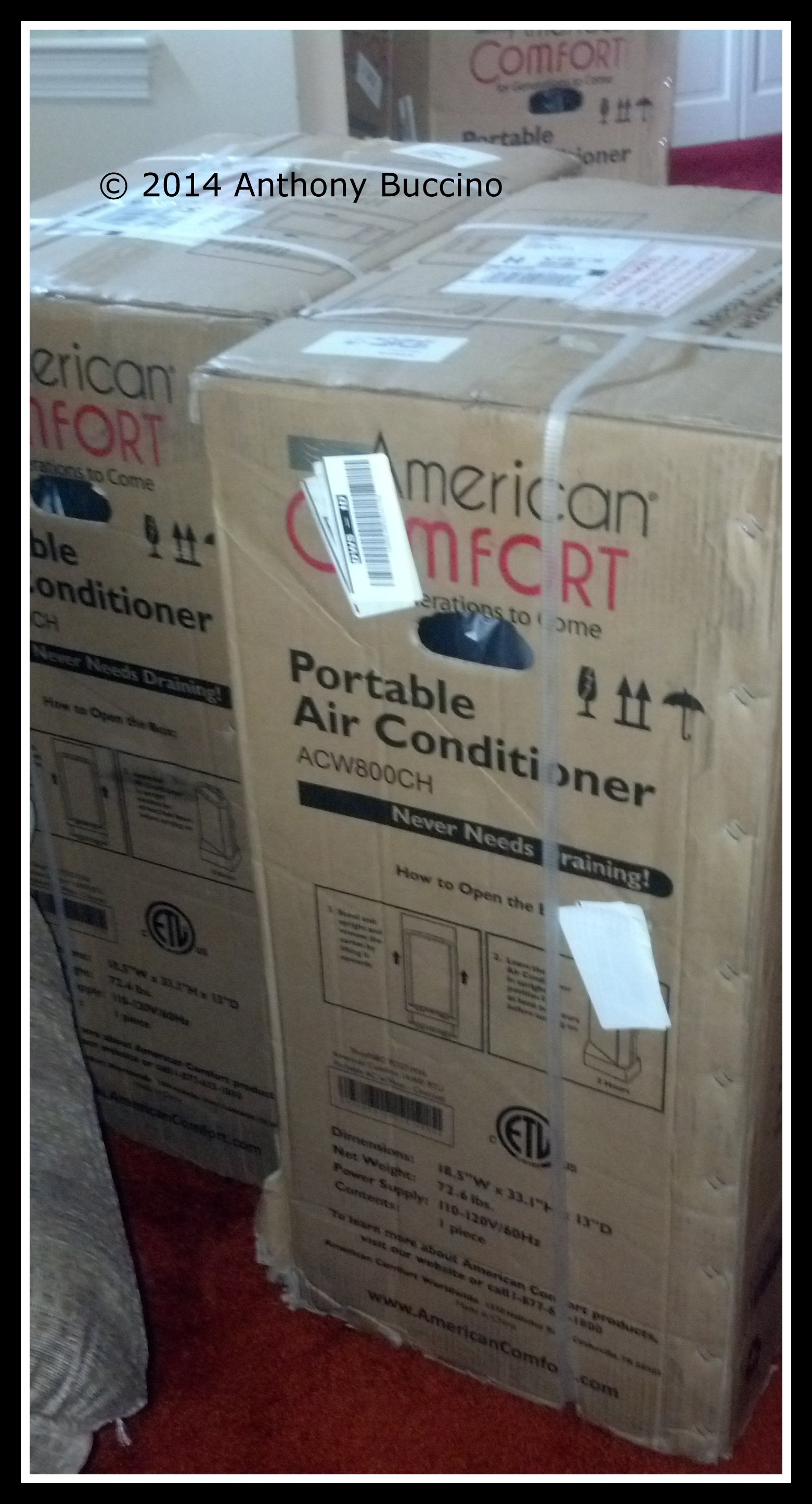 American Comfort portable air conditioning from Home Depot via UPS