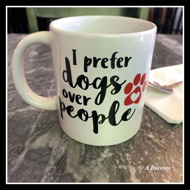 I prefer dogs over people, coffee mug