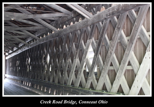 Creek Road Covered Bridge, Conneaut Ohio, Covered Bridges of Ashtabula County,  A Buccino