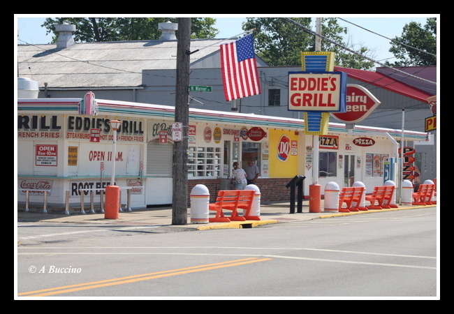 Morning Walk on the Strip, Eddies Grill, Geneva on the Lake, Ohio,  A Buccino 