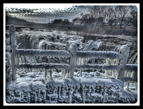 Cold Railings, Art in Ice, Paterson Great Falls,  A Buccino