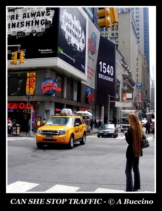 CAN SHE STOP TRAFFIC, NYC Street Photography photo by Anthony Buccino