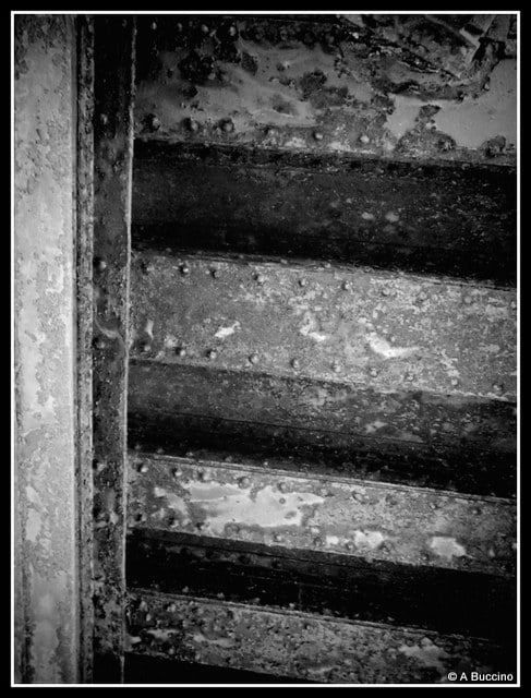 Retainer wall under Norfolk Southern/Erie Railroad trestle Nutley NJ, photo by  A Buccino