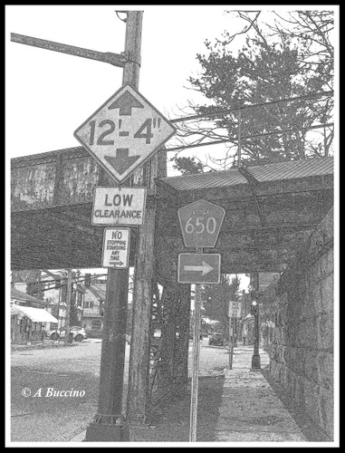 Norfolk Southern/Erie Railroad abandoned railroad trestle Nutley NJ, photo by  A Buccino