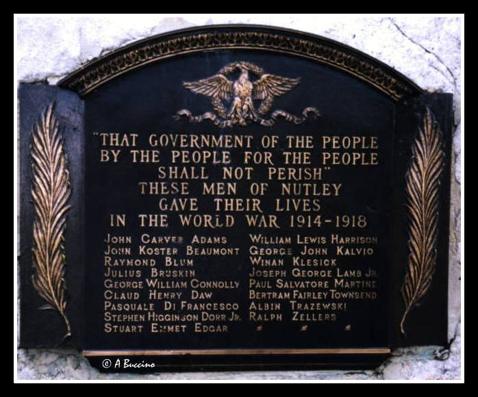 WWI Memorial, Nutley NJ by Anthony Buccino