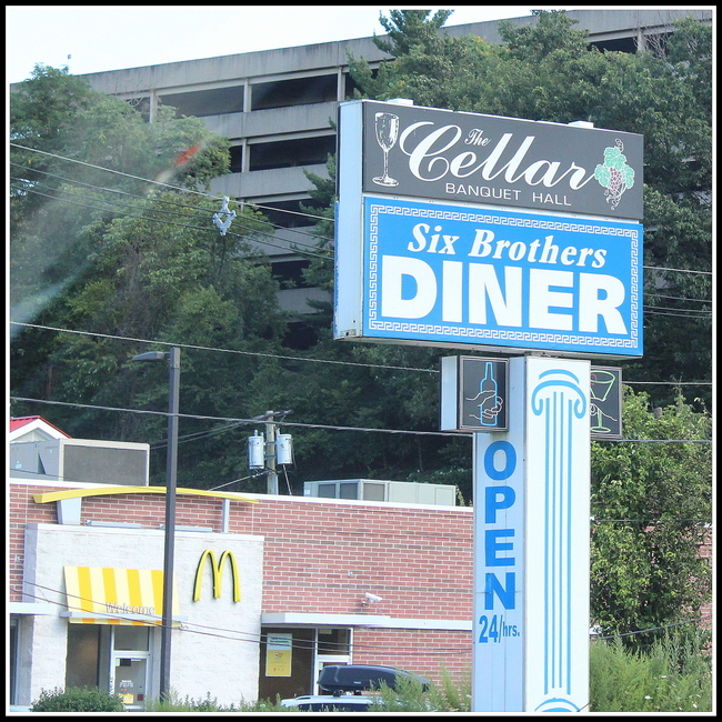 The Cellar, Six Brothers Diner, McDonalds, Rt 46 E, Northwest NJ Road Signs, © Anthony Buccino 