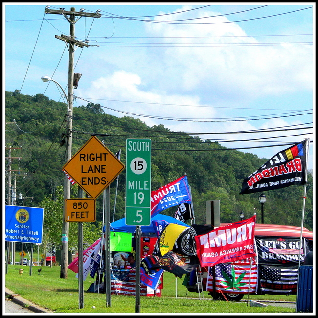 Trump 2024, Banners, Lets go Brandon, Northwest NJ Road Signs,  Anthony Buccino 