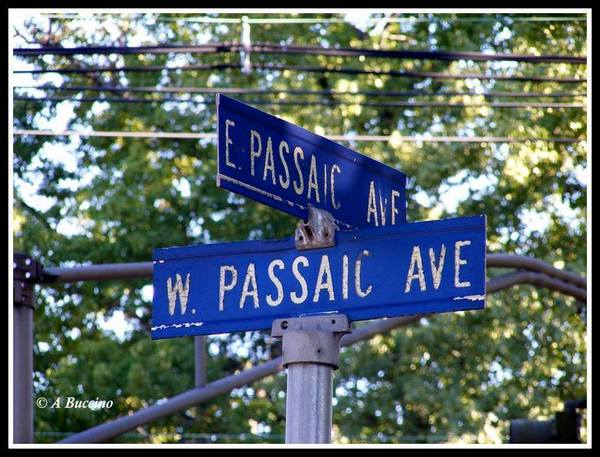 East Passaic Ave at West Passaic Ave, Bloomfield NJ, 2011 © A Buccino
