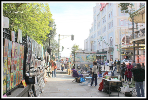 Jackson Square, Jax Brewery, artists, art work, NOLA, 2015  A Buccino 